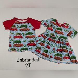 Boy Girl Twin Matching Christmas Set 2t